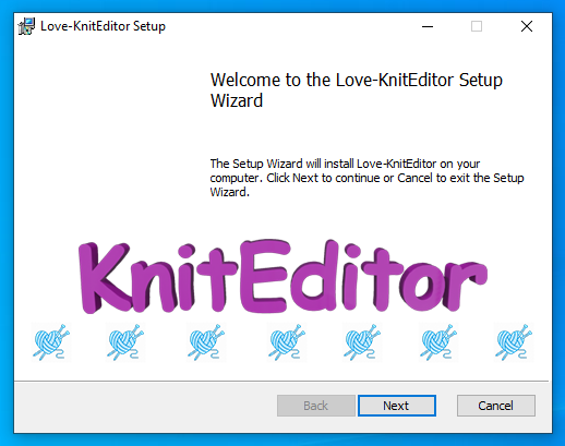 Запустіть файл з назвою Love_KnitEditor_setup.msi 
